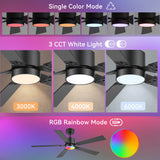 Levelle 52-Inch Smart Ceiling Fan With RGB Light