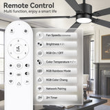 Levelle 52-Inch Smart Ceiling Fan With RGB Light
