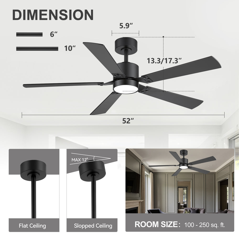Levelle 52-Inch Smart Ceiling Fan With RGB Light