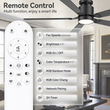 Levelle 52-Inch Smart Ceiling Fan With RGB Light