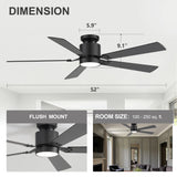 Levelle 52-Inch Smart Ceiling Fan With RGB Light