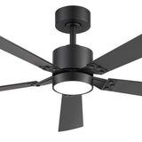 Loron 52-Inch Black Ceiling Fan With RGB Light & Remote