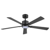Loron 52-Inch Black Ceiling Fan With RGB Light & Remote