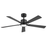 Loron 52-Inch Black Ceiling Fan With RGB Light & Remote