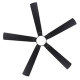 Loron 52-Inch Black Ceiling Fan With RGB Light & Remote