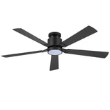 Loron 52-Inch Black Ceiling Fan With RGB Light & Remote