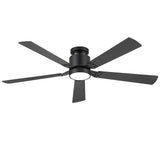 Loron 52-Inch Black Ceiling Fan With RGB Light & Remote