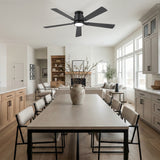 Loron 52-Inch Black Ceiling Fan With RGB Light & Remote
