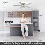 Solvian 52" Crystal Flush Mount Ceiling Fan With Light & Remote