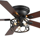 Lucis 52-Inch Black Ceiling Fan with Light & Remote