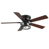 Lucis 52-Inch Black Ceiling Fan with Light & Remote