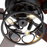 Lucis 52-Inch Black Ceiling Fan with Light & Remote