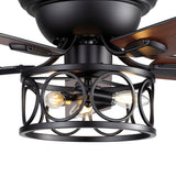 Lucis 52-Inch Black Ceiling Fan with Light & Remote