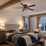 Lucis 52-Inch Black Ceiling Fan with Light & Remote