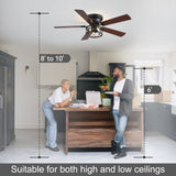 Lucis 52-Inch Black Ceiling Fan with Light & Remote