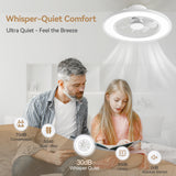 Mistrara 20-Inch Flush Mount Ceiling Fan With Light
