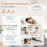 Mistrara 20-Inch Flush Mount Ceiling Fan With Light