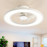 20-Inch Ceiling Fan with Light, RGB & 3CCT Dimmable LED, Flush Mount Low Profile, DC Motor, 6 Speeds, Reversible, Remote Control, White