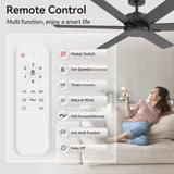 Nivora 48/56/60-Inch Ceiling Fan With No Light and Remote