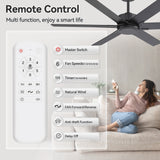 Nivora 48/56/60-Inch Ceiling Fan With No Light and Remote