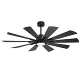 Orlis 62/72 Inch 10-Blade Ceiling Fan With Light & Remote