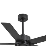 Ostelle 56" Matte Black Ceiling Fan Without Light & Remote