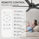 Ostelle 56" Matte Black Ceiling Fan Without Light & Remote