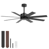 Quietara 52-Inch 8-Blade Ceiling Fan With No Light