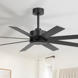 Quietara 52-Inch 8-Blade Ceiling Fan With No Light
