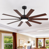 Rowon 60-Inch 10-Blade Ceiling Fan With Light & Remote