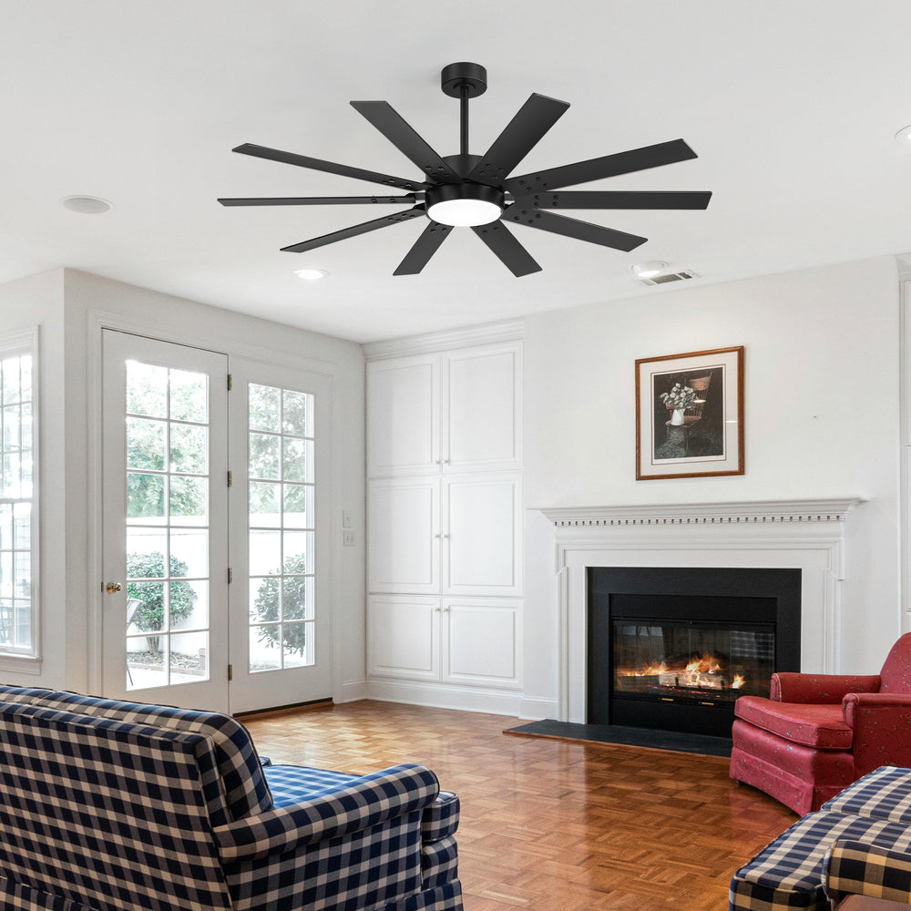 Rowon 60-Inch 10-Blade Ceiling Fan With Light & Remote