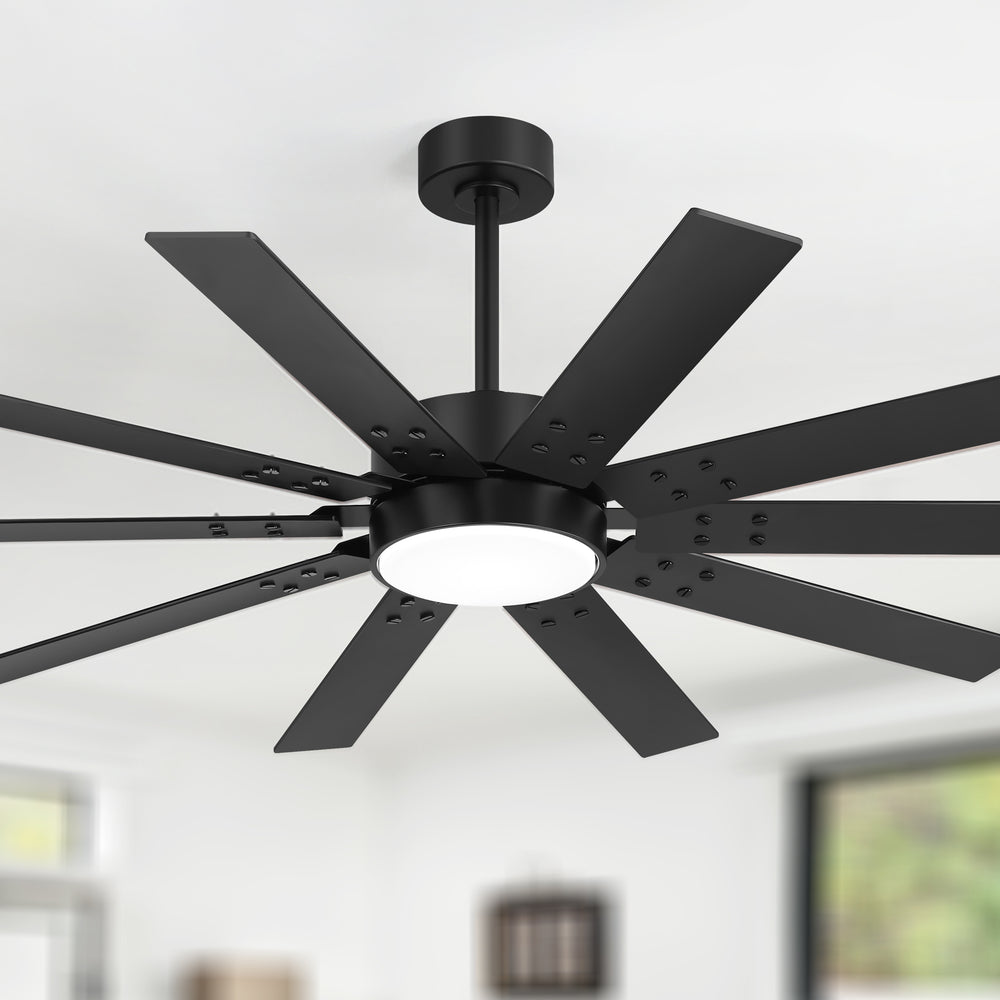 Rowon 60-Inch 10-Blade Ceiling Fan With Light & Remote