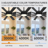 Rowon 60-Inch 10-Blade Ceiling Fan With Light & Remote