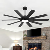 Rowon 60-Inch 10-Blade Ceiling Fan With Light & Remote