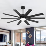 Rowon 60-Inch 10-Blade Ceiling Fan With Light & Remote