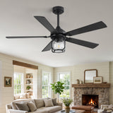 Rylis 52-Inch Farmhouse Ceiling Fan With Light & Remote