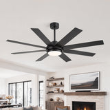 Solora 60/72 Inch Large Ceiling Fan With Light and Remote