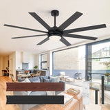 Solora 60/72 Inch Large Ceiling Fan With Light and Remote