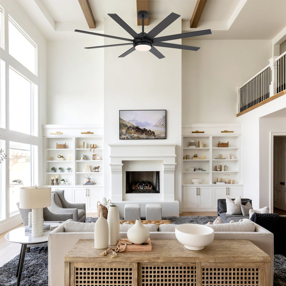 Solora 60/72 Inch Large Ceiling Fan With Light and Remote