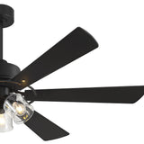 Walvion 60 Inch Black Walnut 6 Blade Ceiling Fan With Light
