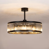 Calivra 28-Inch Crystal Chandelier Ceiling Fan With Light