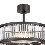 Calivra 28-Inch Crystal Chandelier Ceiling Fan With Light