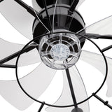 Calivra 28-Inch Crystal Chandelier Ceiling Fan With Light