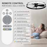 Elvoria 32" Black Enclosed Ceiling Fan With Light & Remote