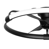 Elvoria 32" Black Enclosed Ceiling Fan With Light & Remote