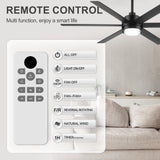 60 Inch Black and Wood Ceiling Fan with Light & Remote