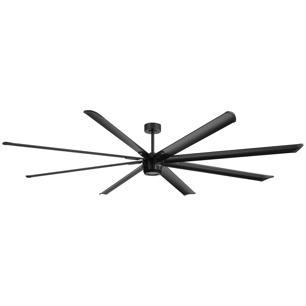 AeroSpan XL 100-inch large black ceiling fan with wide multi-blade industrial design