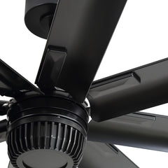 Large 96/100/108 Inch Industrial Ceiling Fan with Remote, No Light with 7/8 Aluminum Blades,DC Motor, 6 Speeds, Forward & Reverse Function-2/3 Downrods Included