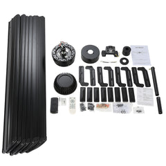 Large 96/100/108 Inch Industrial Ceiling Fan with Remote, No Light with 7/8 Aluminum Blades,DC Motor, 6 Speeds, Forward & Reverse Function-2/3 Downrods Included