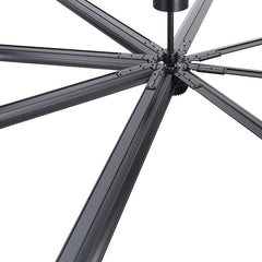 Large 96/100/108 Inch Industrial Ceiling Fan with Remote, No Light with 7/8 Aluminum Blades,DC Motor, 6 Speeds, Forward & Reverse Function-2/3 Downrods Included